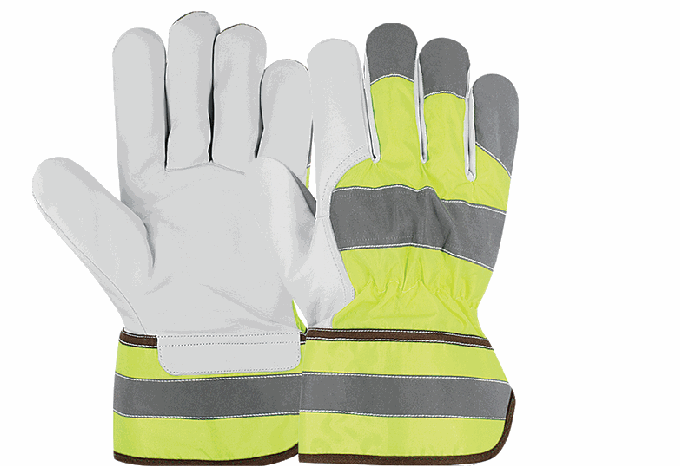 Hi-Vis Goatskin Work Gloves